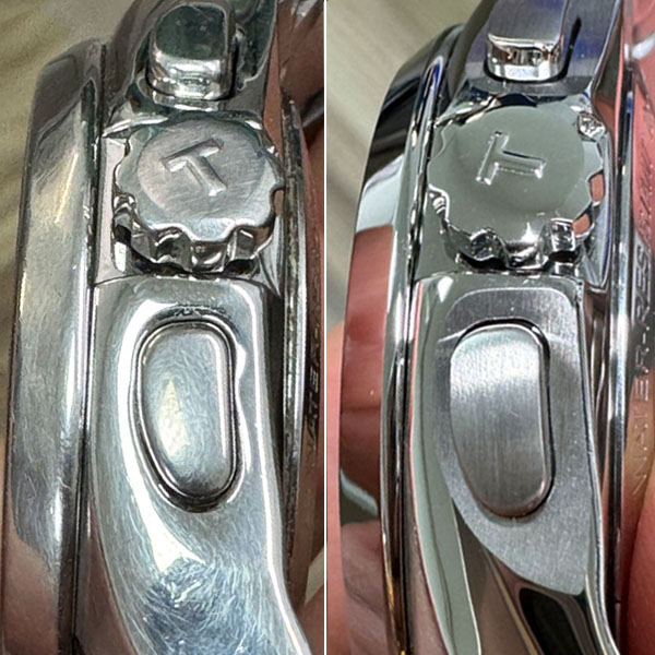 пример полировки часов Tissot Couturie
